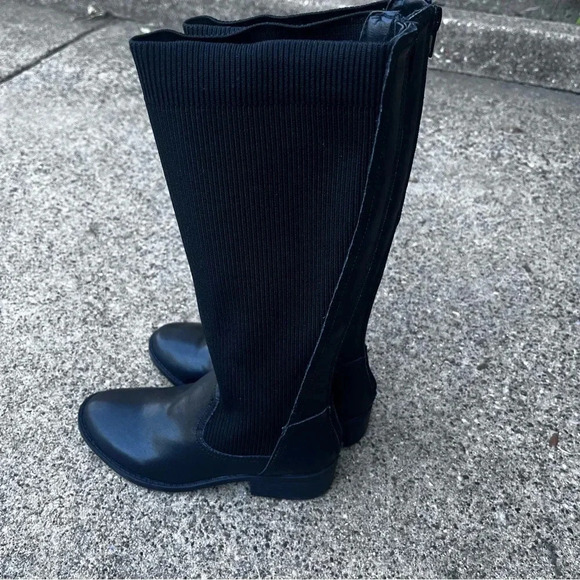 Steve Madden Girl’s J-Elated Black Tall Boot Stretch Calf Leather Black Kids 2 - Picture 5 of 9